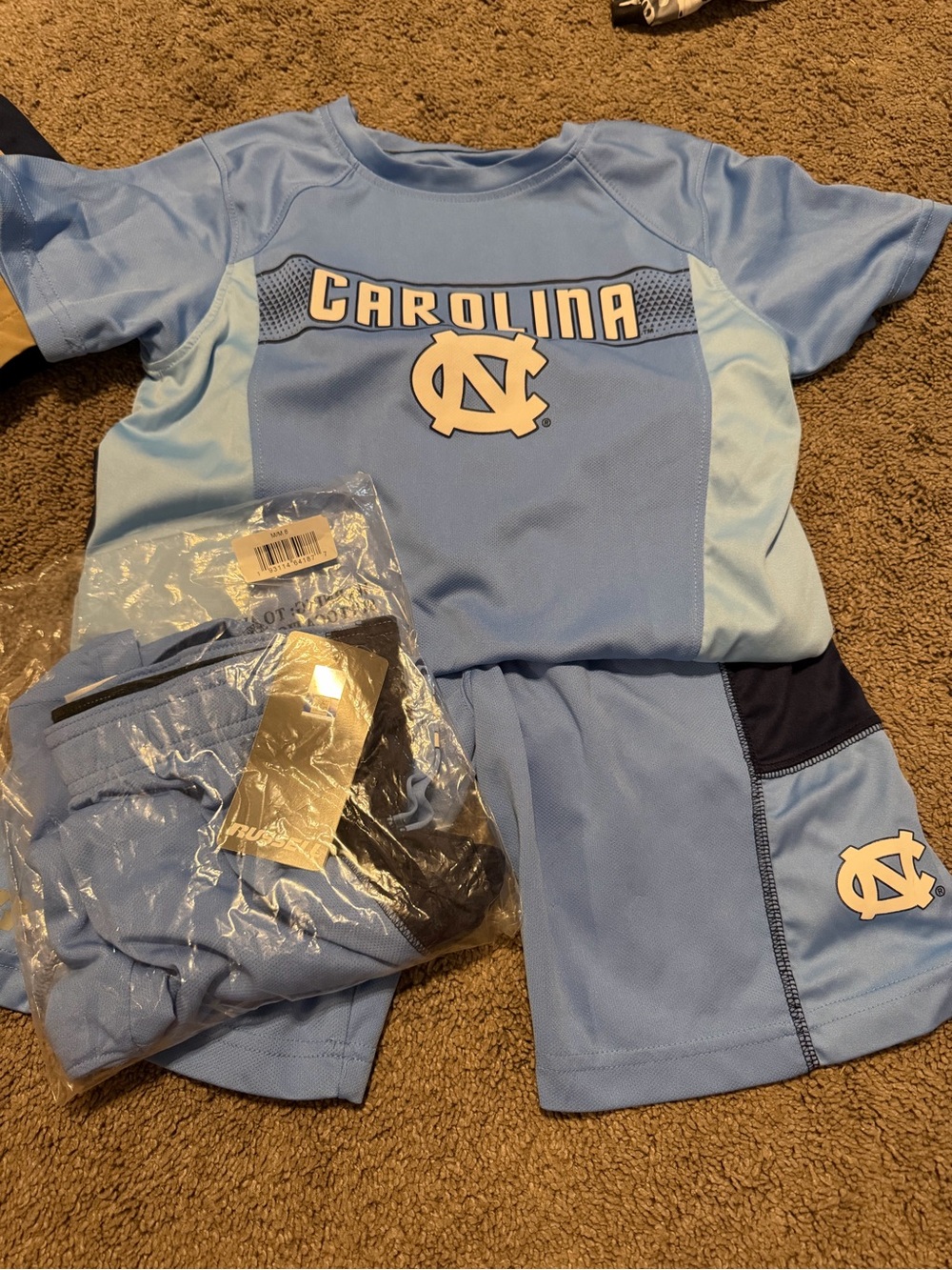 Russell Athletic Carolina Light Blue Kids Tee & Shorts Set